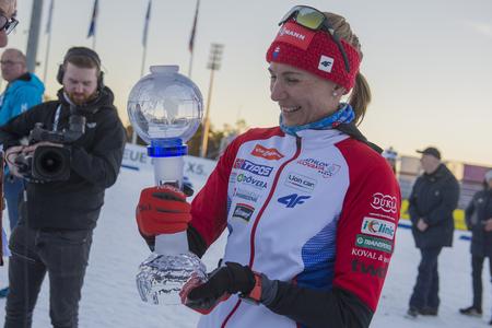 Anastasia Kuzmina and her third globe