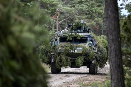 Patria vehicles, illustrative stock photo
