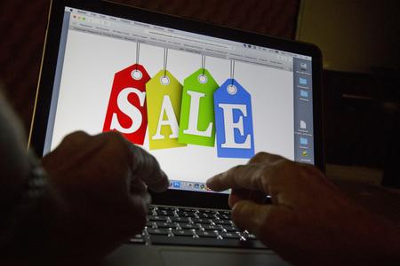 Online shopping, illustrative stock photo.