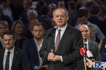 Andrej Kiska during election night