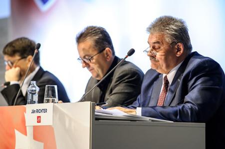 L-R Culture Minister Marek Maďarič, Smer caucus head Martin Glváč and Labour Minister Ján Richter.