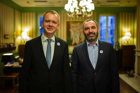 Miroslav Beblavý (left) from TOGETHER (SPOLU) and Ivan Štefunko from Progressive Slovakia (PS) created a coalition before the European Parliament elections. 