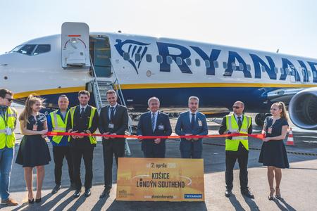 The first Ryanair flight takes off from Košice airport