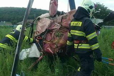 The helicopter crashed in the middle of a village on July 7.