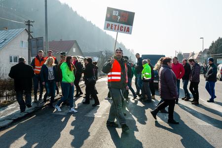 Kysuce inhabitants block busy road in protest