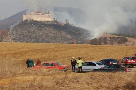 Krásna Hôrka Castle caught fire in March 2012.