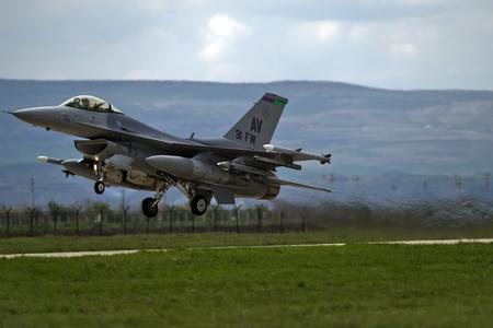 This archive picture from 2014 shows an older model of the F-16 fighter jets. 