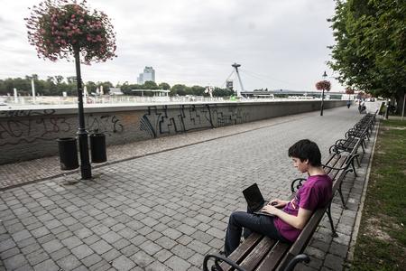 Users can connect to free WiFi along the Danube Embankment.