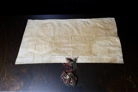 Original charter issued by Andrew III granting municipal privileges to Bratislava.