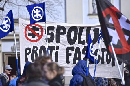 "Together against fascists"