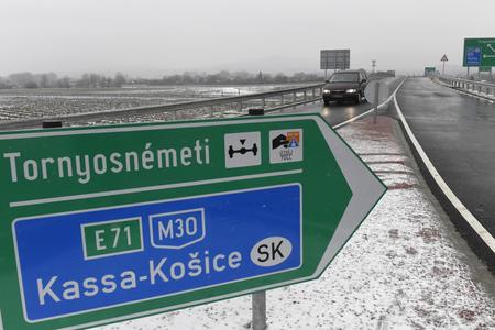 The new stretch of the Hungarian highway M30. 