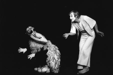 Pictures from The Gift pantomime show. Sladek wrote it in the Swedish town of Goteborg in 1969 as a metaphor for Czechoslovakia's cohabitation with the Soviet Union. It was first staged in 1971 in Cologne and then in 50 countries around the world. 