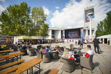 The fan zone during the 2019 Ice-Hockey World Championships is located near the Trnavské mýto crossroads in Bratislava.