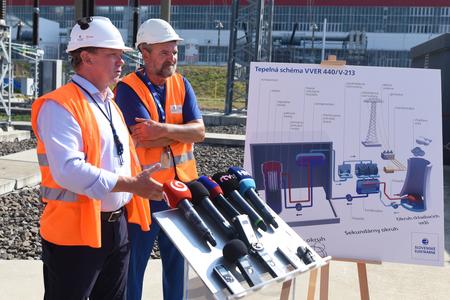 Peter Andraško, general manager of the project to complete the third and fourth blocks of Mochovce nuclear power plant, and Jozef Kurek, commissioning manager, from left 