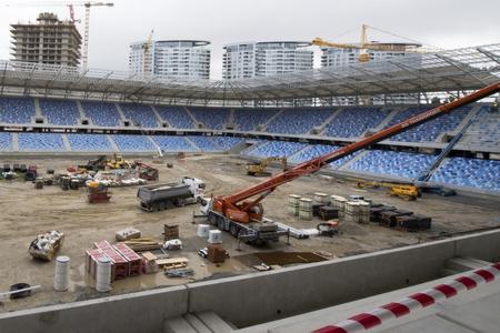 The construction of National Football Stadium in Bratislava, September 4, 2018.