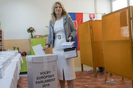 President-elect Zuzana Caputova voted in the EP election in her hometown of Pezinok. Her former party, PS, won three mandates in the EP. 