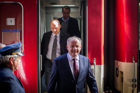 President Kiska uses train for first time