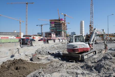 Construction of the new Nivy bus station.
