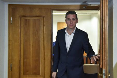 Rybanič leaving the court, September 25, 2018.