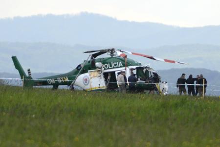 The site of the crash near Prešov military air base. 