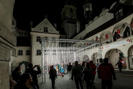 White Night 2018 in Bratislava, Town-hall Courtyard.