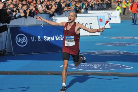 The best Slovak, Tibor Sahajda, at International Peace Marathon Košice 2018.