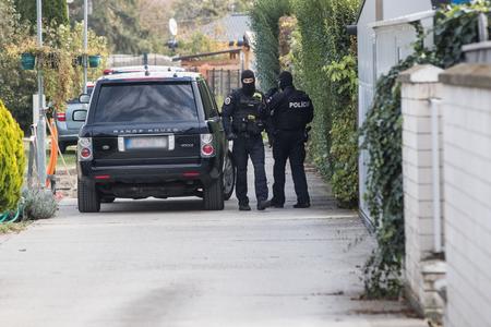 Police raid at the house of Marian Kočner, Bernolákovo.