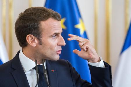 Emmanuel Macron during his visit to Bratislava in 2018.