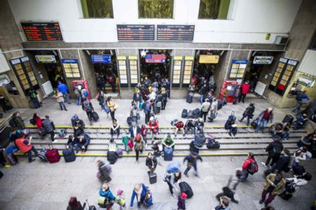 Bratislava Main Station, illustrative stock photo. 