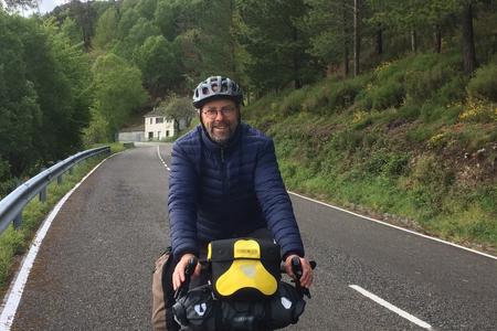 Graham Strouts cycling the Camino de Santiago. 