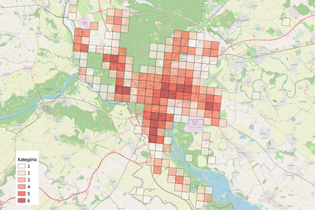 Population density in Bratislava.