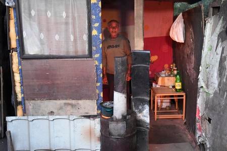 Illegal Roma settlement Pri Bitúnku in Košice