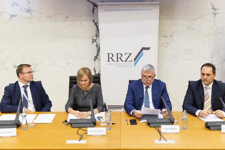 Juraj Kotian, Anetta Čaplánová, Ivan Šramko and Viktor Novysedlák of the Council of Budget Responsibility