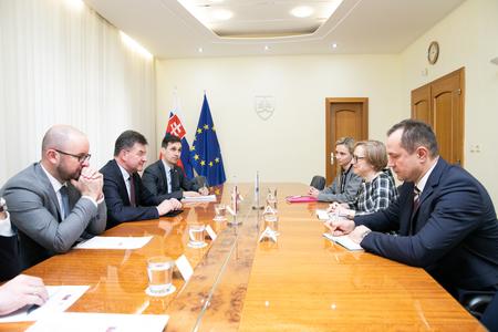OSCE experts meet Slovak Foreign Affairs Minister Miroslav Lajčák in Bratislava on February 19, 2020. 