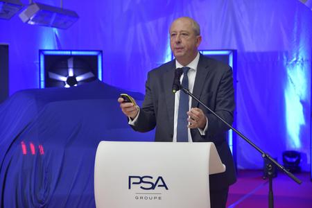 The global boss of the Peugeot brand, Jean–Philippe Imparato in Trnava.