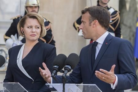 President Zuzana Caputova met French President Emmanuel Macron during her official visit to France on July 24. 