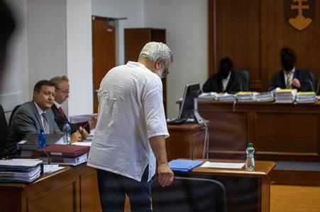 Kočner's business partner Štefan Agh appears in court.
