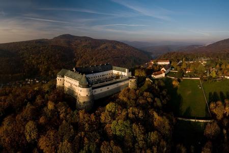 Červený Kameň, located in the Bratislava Region, is popular for its theatrical castle tours and performances.