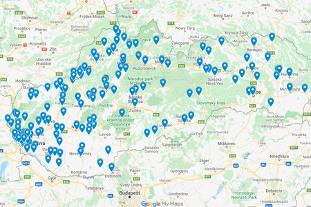 A map of patients positively diagnosed with the coronavirus.