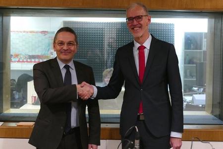 Ambassador Christophe Léonzi and Ambassador Joachim Bleicker