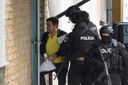 Marian Kočner arrives in Nitra for interrogation, August 13, 2019. 