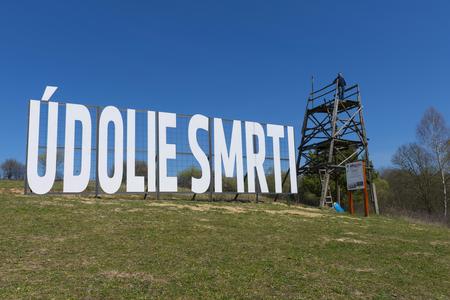 The sign "Death Valley" (Údolie smrti) can be found near the settlement of Kružlová, eastern Slovakia.