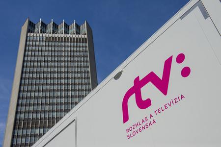 The building of the public service broadcaster, Radio and Television Slovakia (RTVS).