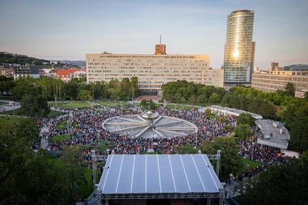 For a Decent Slovakia protest in Bratislava, September 20, 2019. 