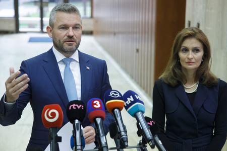 PM Peter Pellegrini and Health Minister Andrea Kalavská after the government approved the reform of hospitals.