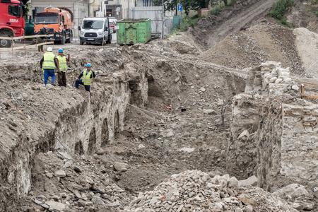 The excavated basement of the historical Arsenal. 