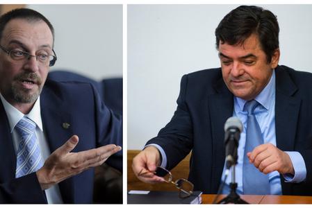 A short video published by a Czech investigation team of journalists reveals how former General Prosecutor Dobroslav Trnka (left) and accused businessman Marian Kočner (right) planned to blackmail some of the guests to Trnka's office by making secret recordings of them