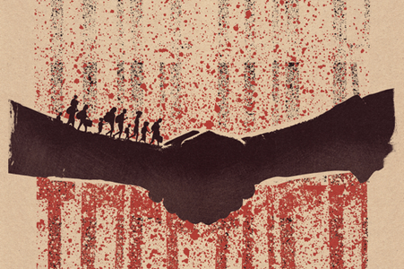 Migrants and refugees spotlighted in posters amid the pandemic