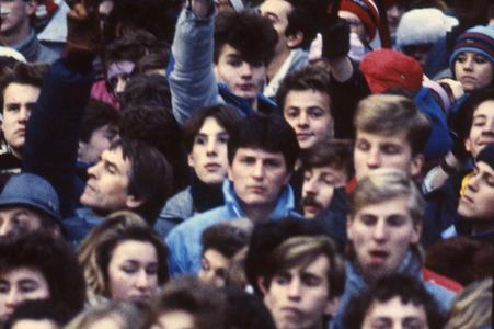 A 1989 protest gathering in Bratislava. 
