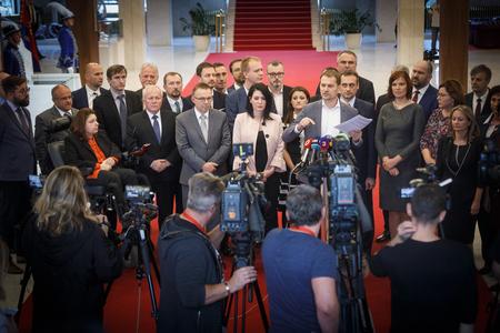 Opposition held the press conference.